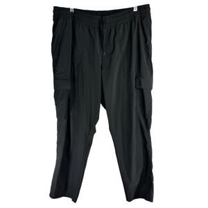 North Face Womens Cargo Pants Black Windbreaker Weatherproof size XL
